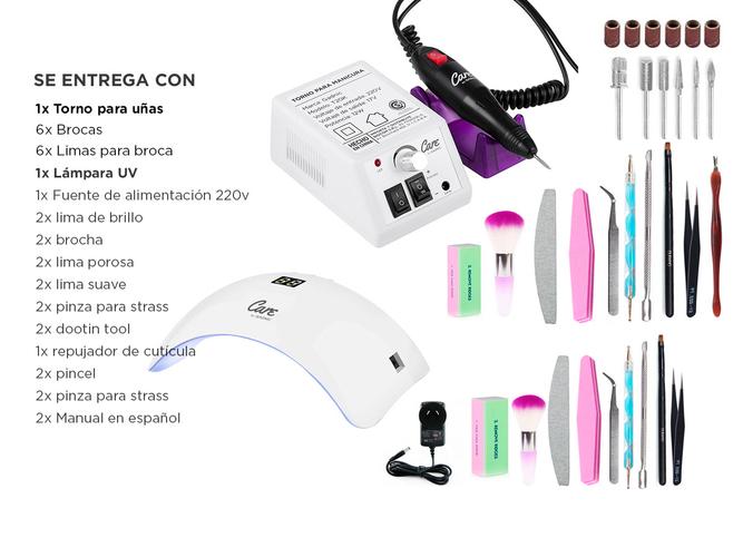 Kit Para Uñas Gadnic Torno T20K  Cabina UV LED 48W Manicura - 6