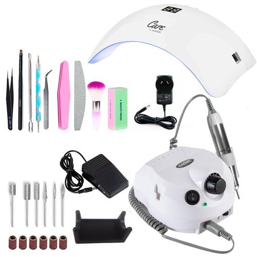 Kit Para Uñas Gadnic Torno T202  Cabina UV LED 48W Profesional - 0