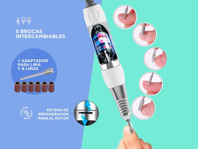 Kit Para Uñas Gadnic Torno T202  Cabina UV LED 48W Profesional - 3