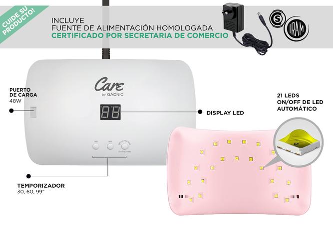 Kit Para Uñas Gadnic Torno T202  Cabina UV LED 48W Profesional - 4