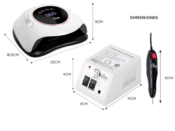 Kit Para Uñas Gadnic Torno T20K  Cabina UV LED 180W Profesional - 5
