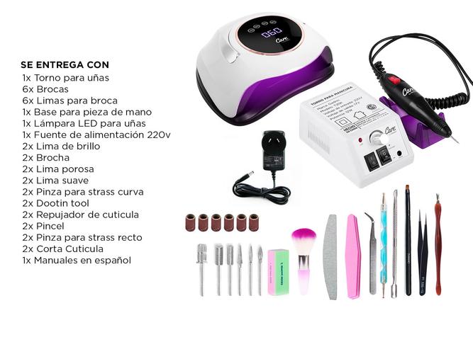 Kit Para Uñas Gadnic Torno T20K  Cabina UV LED 180W Profesional - 6