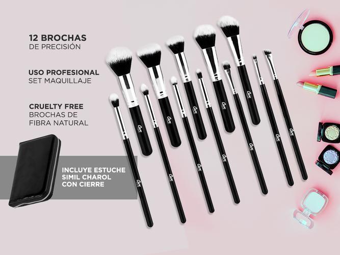 Set Profesional x 23 Brochas De Maquillaje Gadnic Fibra Natural + Estuche  - 2
