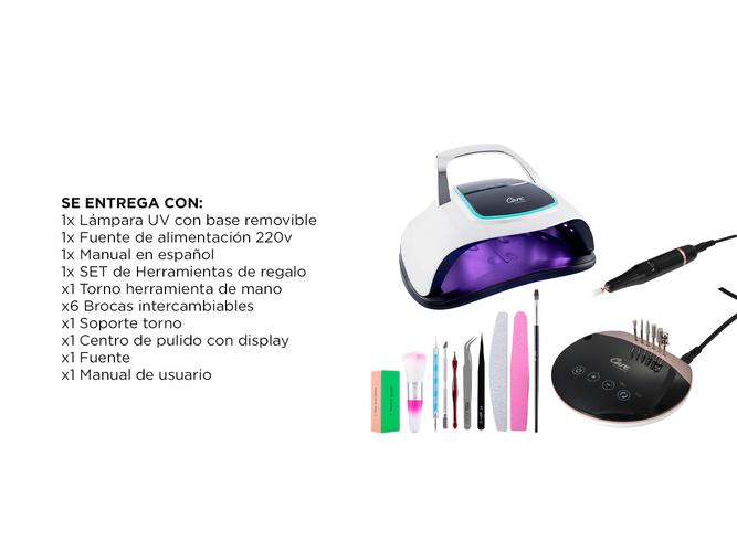 Kit manicura torno TCH45 + Cabina de uñas BQ6  - 6