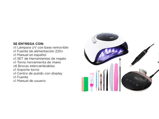 Set manicura Torno Para Uñas TCH45 + Cabina de uñas BQ5  - 6