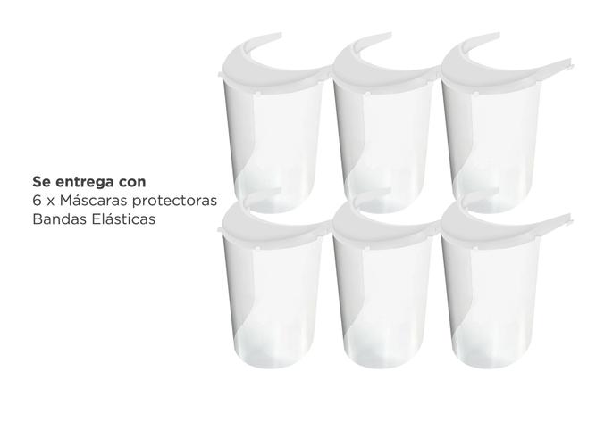 Kit 6 Máscaras De Protección Facial PET 500 Micrones - 5