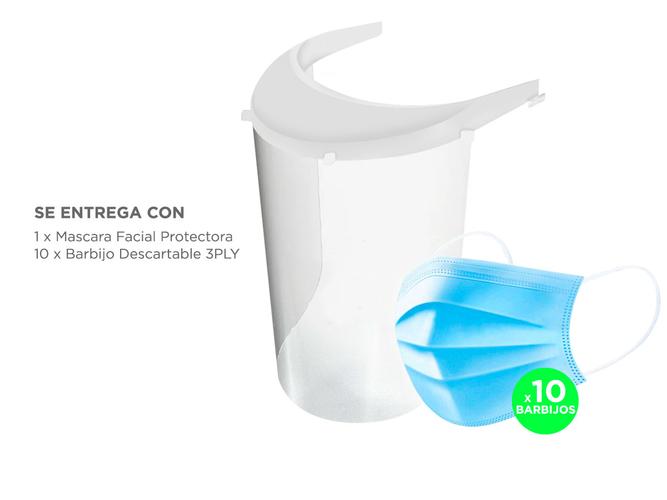 Mascara Protector Facial + 10 Barbijos 3PLY - 6