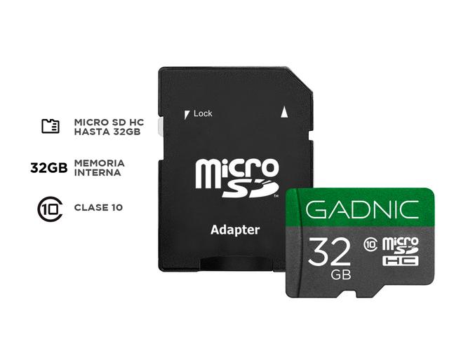 Kit De 2 Memorias Micro SDHC GADNIC 32gb Clase 10 - 1