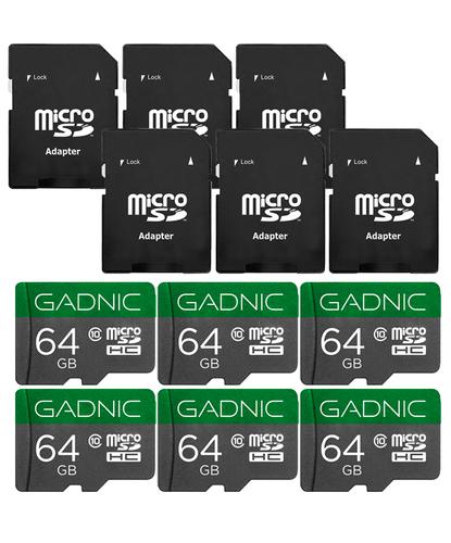 Kit de 6 Memorias Micro SD Gadnic 64GB Clase 10 Adaptador Incluido - 5