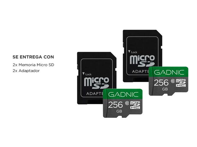Kit De 2 Memorias Micro SD Gadnic 256gb Clase 10 Con Adaptador - 4