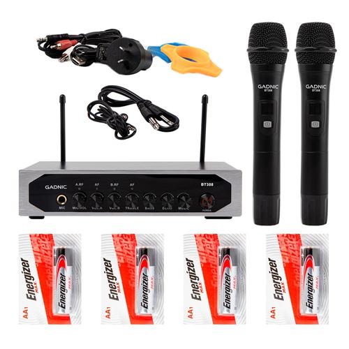 Micrófono Inalámbrico Profesional Gadnic BT308 UHF + 4 Pilas AA - 0