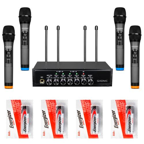 Micrófono Inalambrico Profesional Gadnic BT408 Bluetooth UHF + 4 Pilas AA - 0