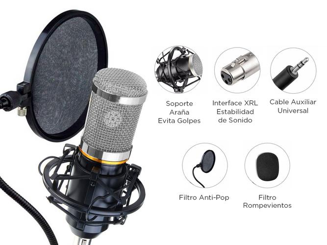 Kit x2 Micrófono Condensador Gadnic + Accesorios - 4