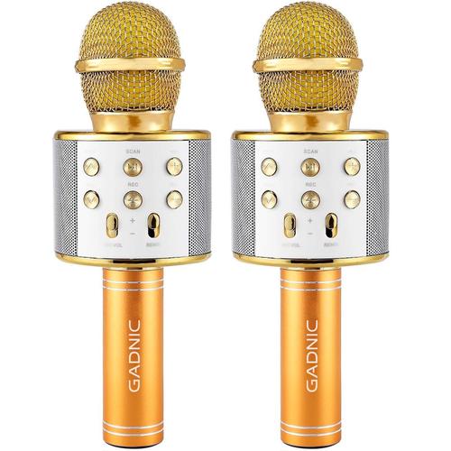 Kit x2 Micrófono Gadnic KM-01 Karaoke Inalámbrico Bluetooth - 0