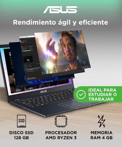 Notebook Asus Vivobook Go 14 E1404FA SSD 128GB RAM 8GB AMD Ryzen 3 - 1
