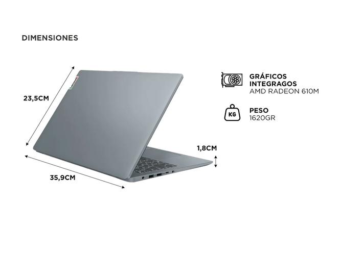 Notebook Lenovo IdeaPad Slim 3 AMD Ryzen 5 7520U 8 GB RAM 256 GB SSD 156  - 5