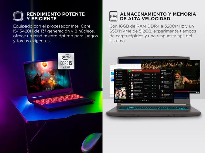 Notebook Gamer MSI Thin 15 B13VF-2829US Teclado Retroiluminado FHD 144Hz 16GB DDR4 512GB SSD Intel Core i5-13420H  - 2