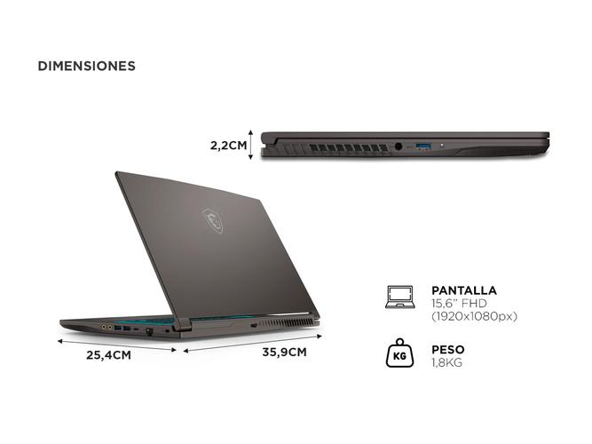 Notebook Gamer MSI Thin 15 B13VF-2829US Teclado Retroiluminado FHD 144Hz 16GB DDR4 512GB SSD Intel Core i5-13420H  - 4