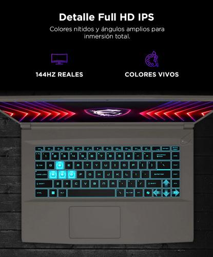 Notebook Msi Thin 15 Core I5 13420h 16gb 512GB Rtx 4050 8gb GDDR6 156 144Hz Color Gris  - 3