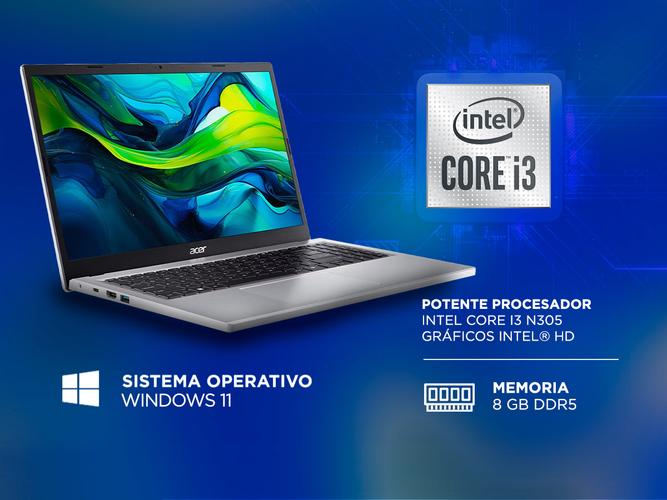 Notebook Acer Aspire Go 15 Slim Intel Core i3-N305 8GB 128GB 156 FHD IPS Win 11 - 2