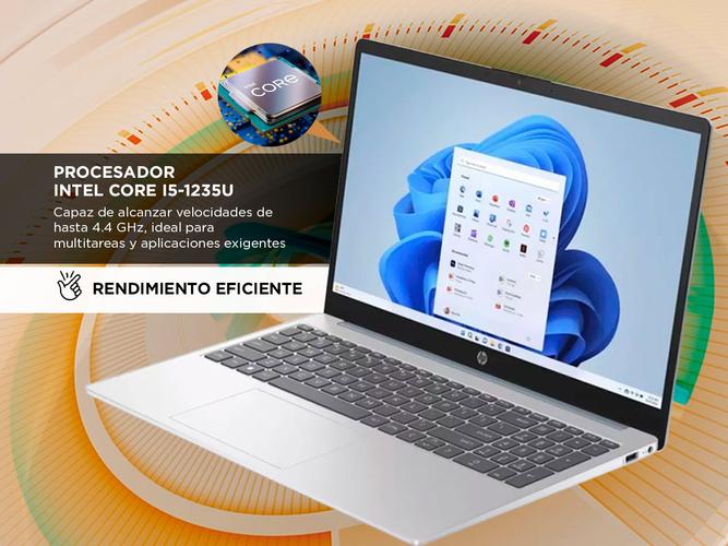 Notebook HP 156 FHD  Intel Core i5-1235U 8GB RAM 256GB SSD Natural Silver 15-FD0095WM 1920x1080  - 2