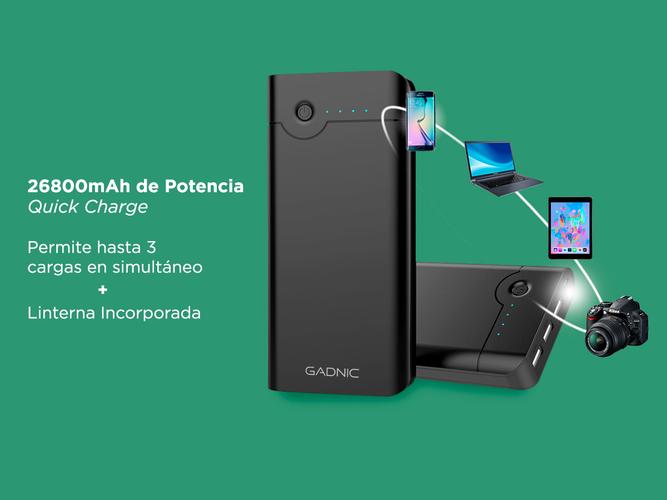 Mochila Antirrobo Gadnic 35L + Power Bank 26800mAh - 3