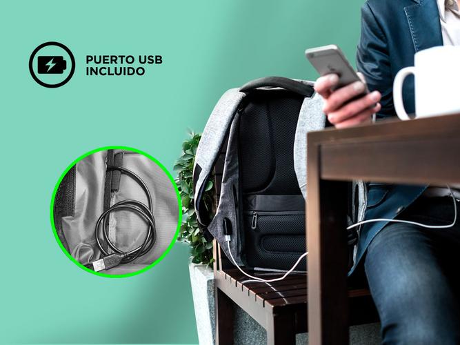 Mochila Antirrobo Gadnic 35L + Power Bank 26800mAh - 5
