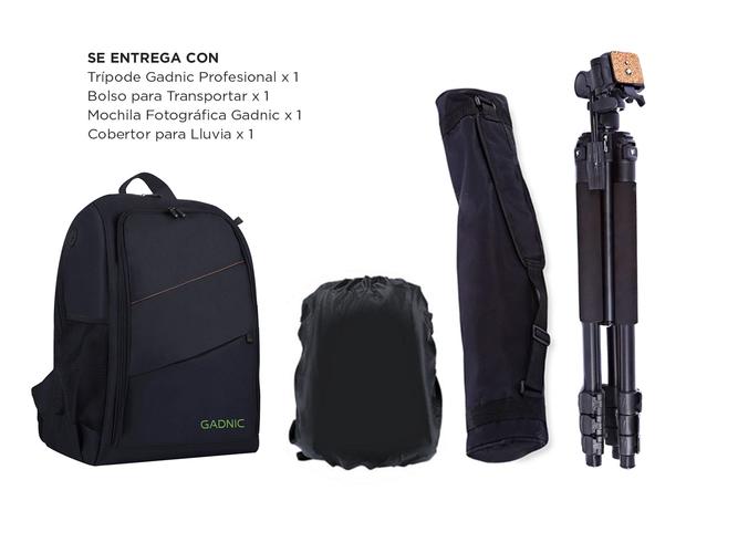 Kit Mochila Cámara Reflex + Trípode Fotografía Profesional - 6