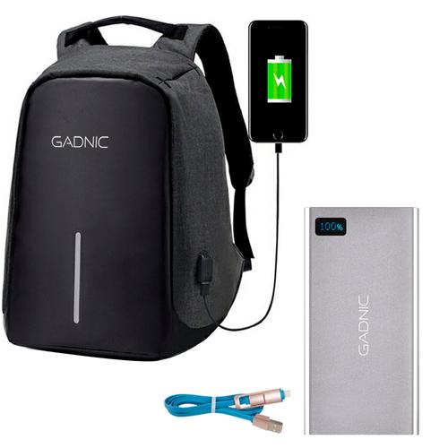 Mochila Antirrobo Gadnic + Power Bank 15000mAh - 0