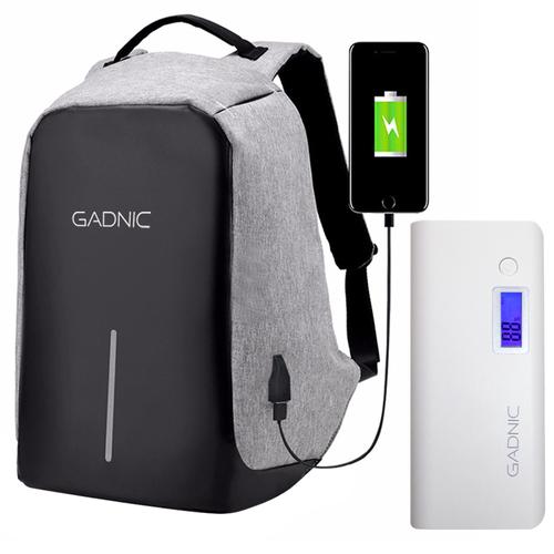Mochila Antirrobo Gadnic 35L + Power Bank 20000mAh - 0