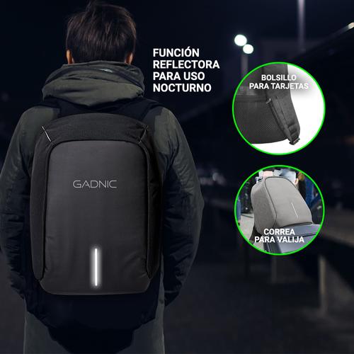 Mochila Antirrobo Gadnic 35L + Power Bank 20000mAh - 6
