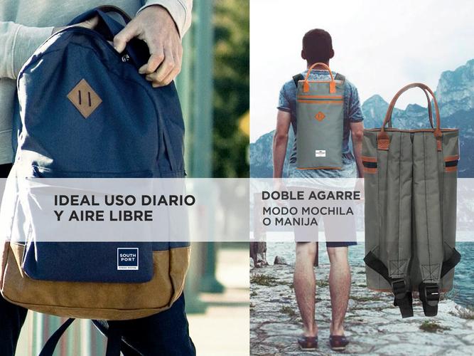 Kit Mochila Elegante South Port Urban + Mochila Matera Porta Termo Manijar Cuero - 4