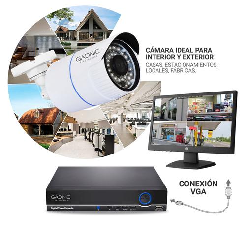 Kit 4 Cámaras P2P IP + DVR + Disco 1TB + Monitor LED 18,5