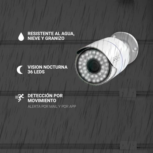 Kit 4 Cámaras P2P IP + DVR + Disco 1TB + Monitor LED 18,5