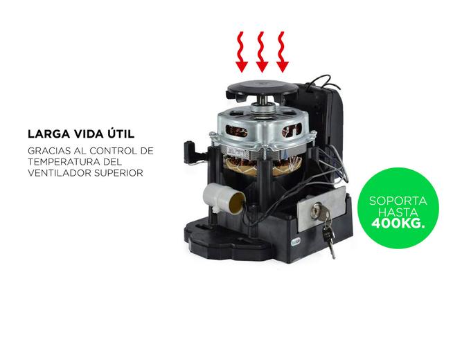 Motor portón Corredizo Control y Guías 400 Kg 1/4 HP - 3