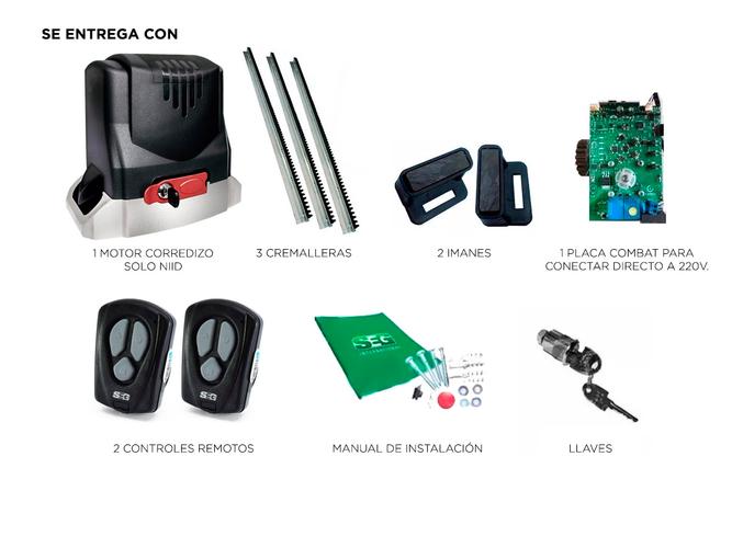 Motor Portón Corredizo SEG NiiD Kit Automatización 600kg 6 Segundos - 5