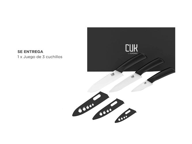 Set De 3 Cuchillos de Ceramica Gadnic CERAMIC3000 para Cocina - 6