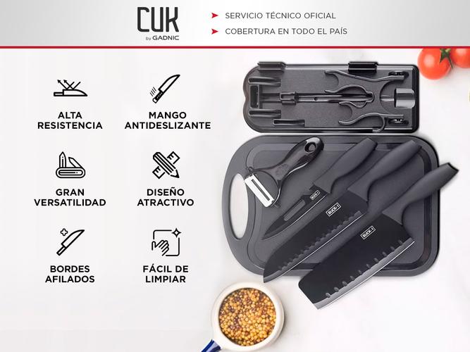 Set Cuchillos 7 Piezas Gadnic Cocina Acero Inoxidable  - 1