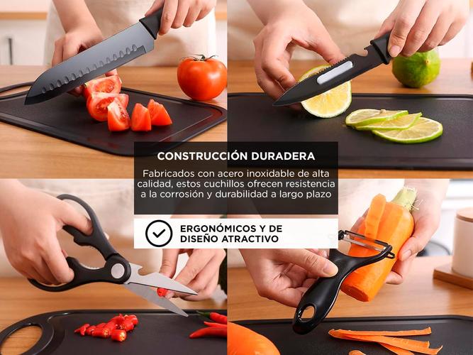 Set Cuchillos 7 Piezas Gadnic Cocina Acero Inoxidable  - 2