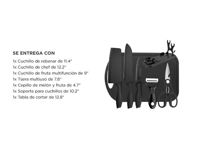 Set Cuchillos 7 Piezas Gadnic Cocina Acero Inoxidable  - 4