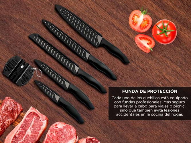 Juego de 6 Piezas Cuchillos Cocina Cuk by Gadnic De Acero Inoxidable - 5