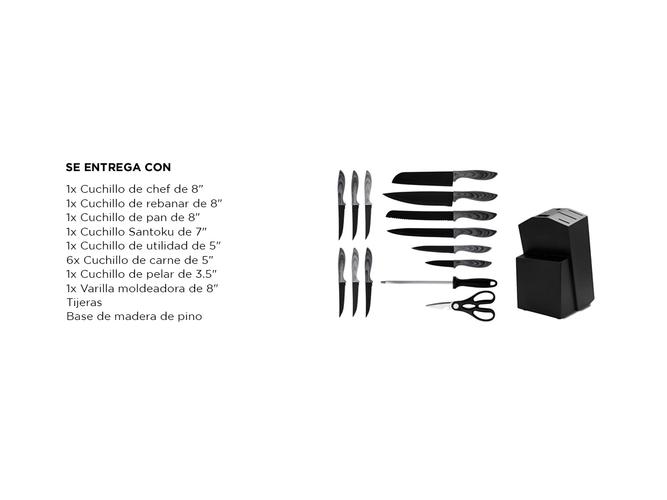 Set 15 Piezas Gadnic Cuchillos Antiadherentes  - 4