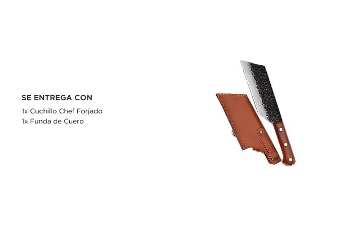 Cuchillo de Chef Forjado Cuk By Gadnic con Funda de Piel  - 5
