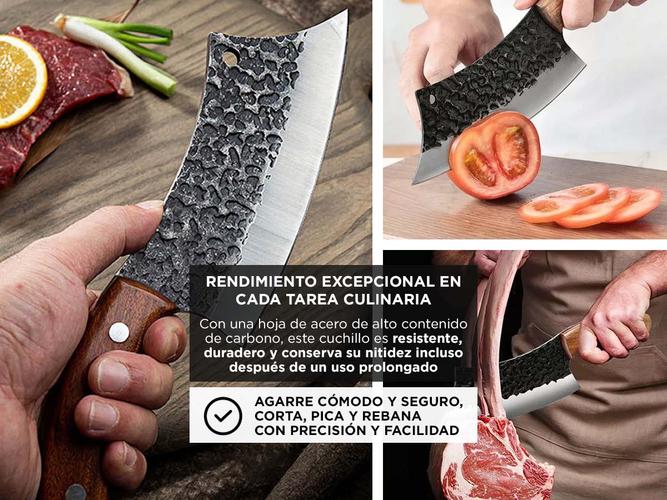 Cuchillo Chef De Cocina Profesional Gadnic De Acero Forjado A Mano - 2