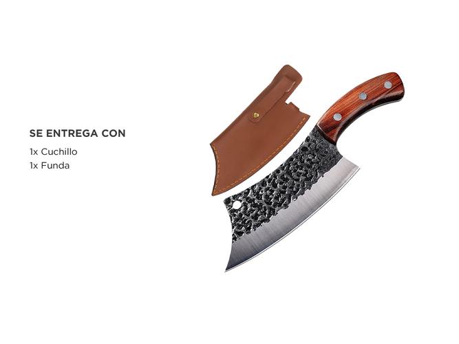 Cuchillo Chef De Cocina Profesional Gadnic De Acero Forjado A Mano - 4