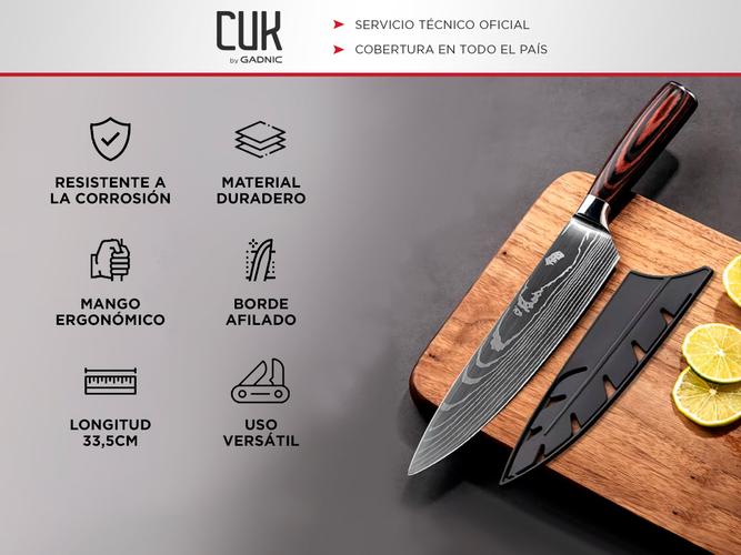 Cuchillo De Chef Profesional Gandic De Acero Inoxidable - 1
