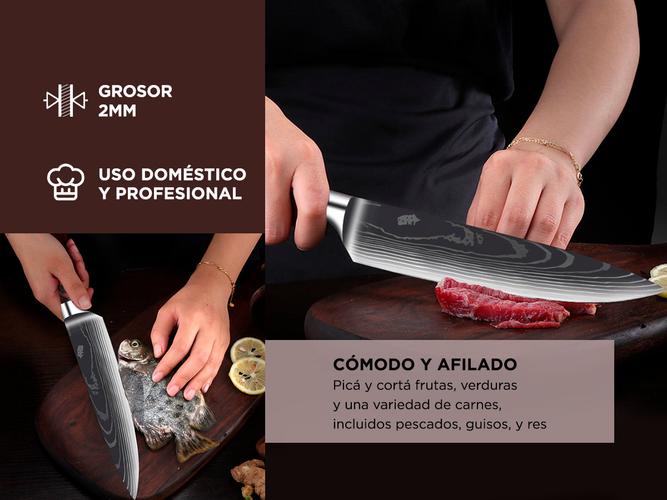 Cuchillo De Chef Profesional Gandic De Acero Inoxidable - 2