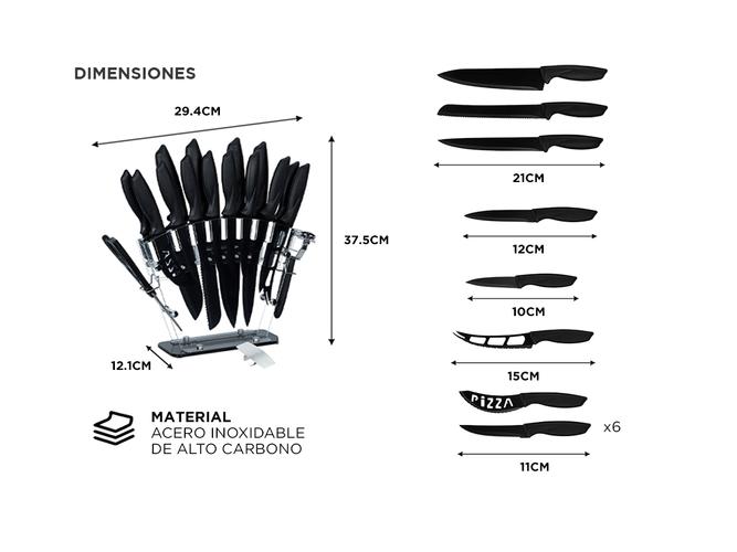 Juego de Cuchillos de Cocina Gadnic con Afilador - 5