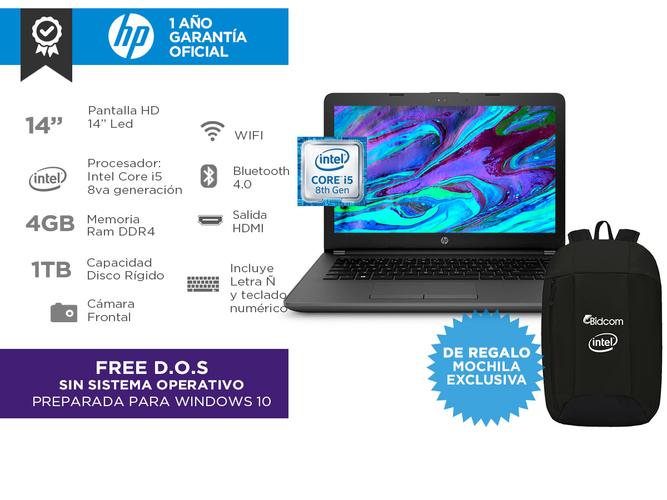 Notebook HP 240 G7 6GH55LT Intel Core i5 4gb 1tb 14