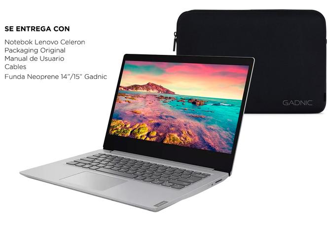 Notebok Lenovo Celeron 4gb 500gb Win 10 + Funda Neoprene - 6